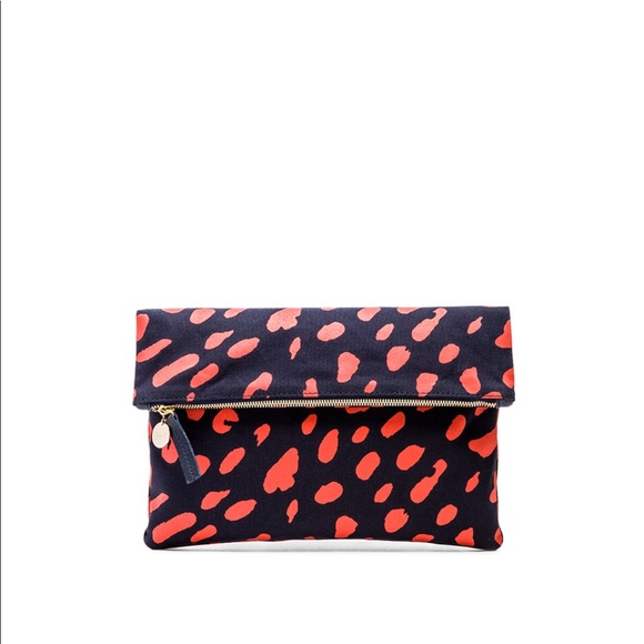 Clare V Handbags - Foldover Clutch in Poppy Jaguar Print